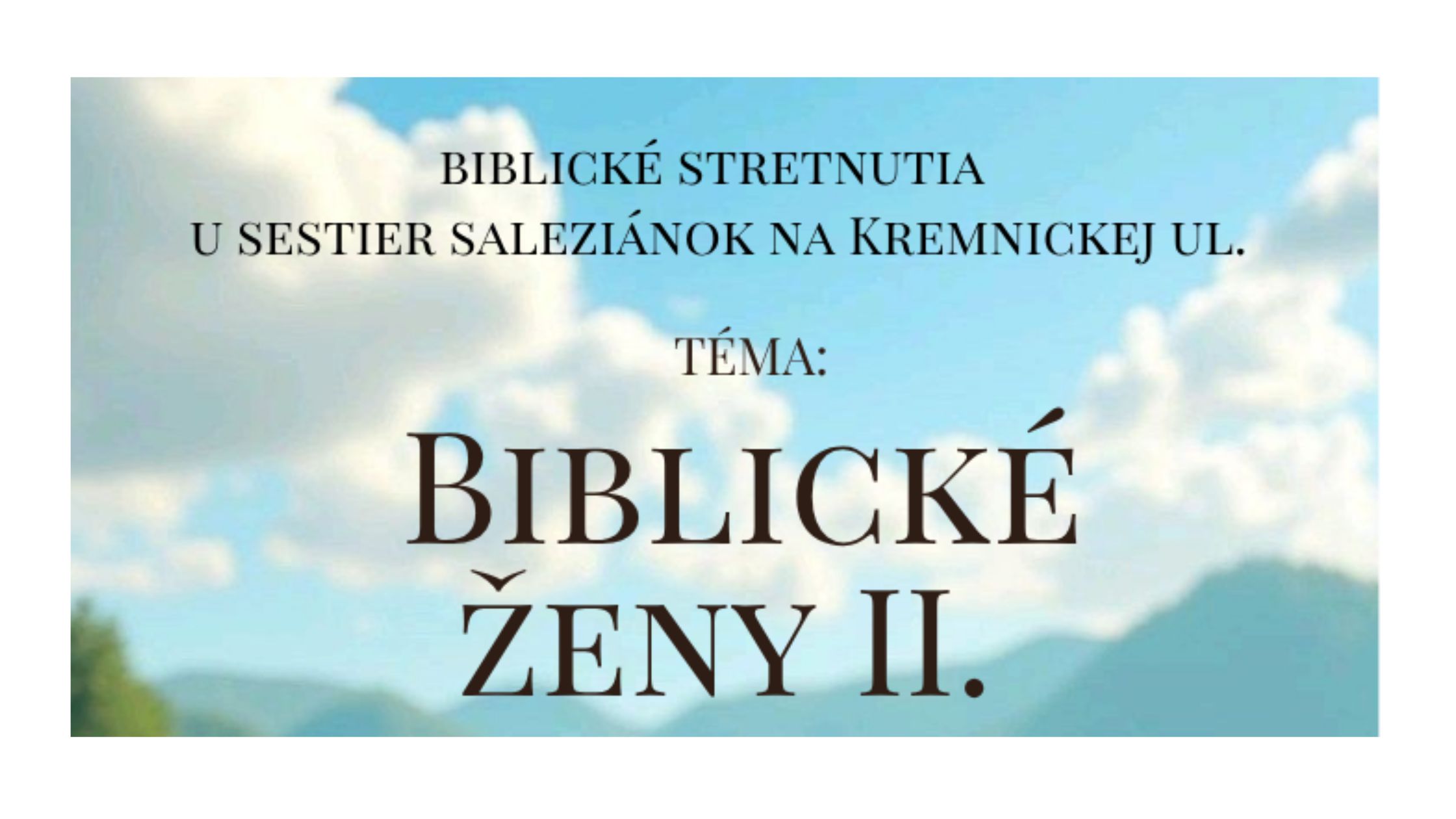 Biblické stretnutia